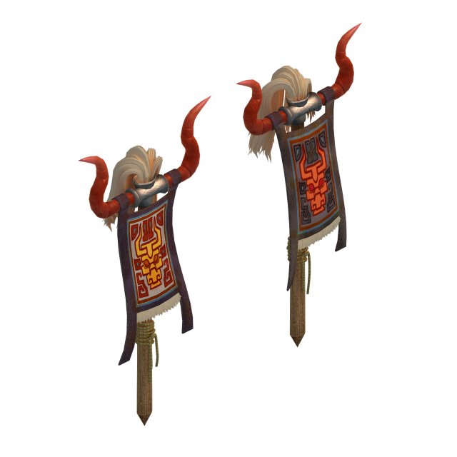 devil walled - banner 3D Model .c4d .max .obj .3ds .fbx .stl .blend 