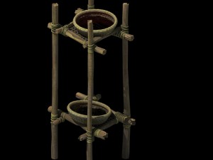 combination of wood and sieve 3D 모델