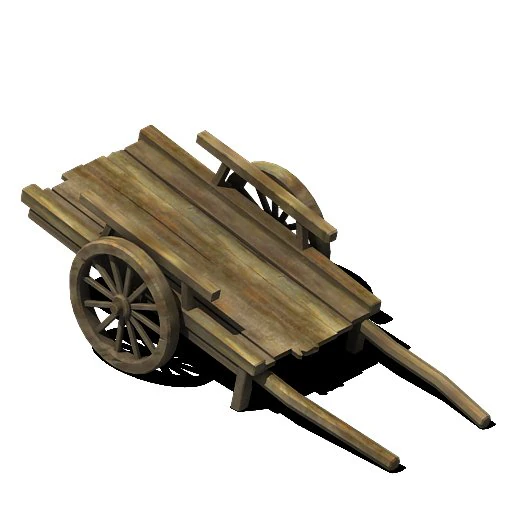 wooden trolley 032 3D Model .c4d .max .obj .3ds .fbx .stl .blend