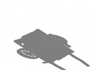 wooden trolley 032 3D Model