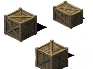 木箱032 3Dモデル