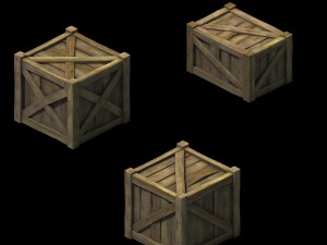 wooden box 032 3D-Modell