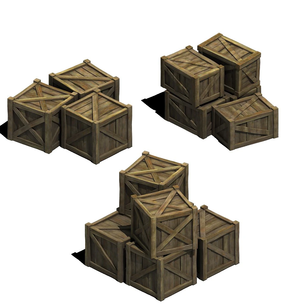 wooden box combination 032 3D Model .c4d .max .obj .3ds .fbx .stl .blend