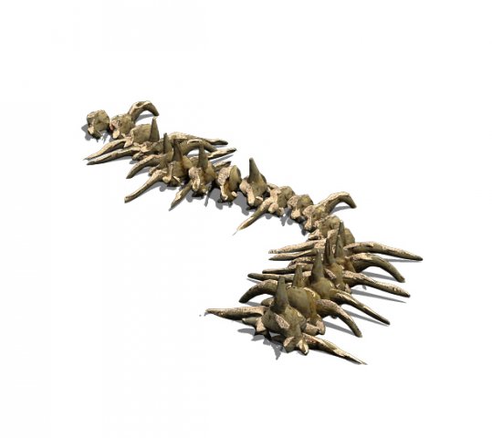 desert - bone fossil 02 Model 3D .c4d .max .obj .3ds .fbx .stl .blend 