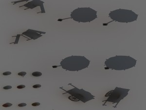 shop supplies - sun umbrellas - furniture - cars - goods 3D Model