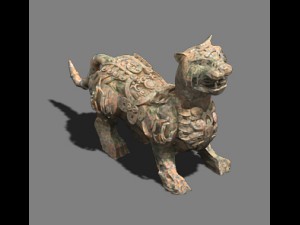stone carving - white tiger 3D Модель