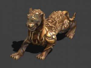 stone carving - white tiger 3D Модель