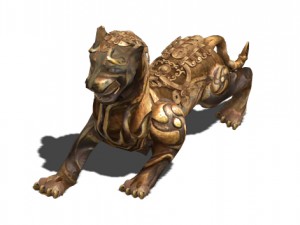 stone carving - white tiger 3D Модель