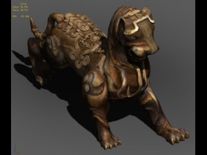 stone carving - white tiger 3D Модель