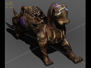stone carving - white tiger 3D Модель