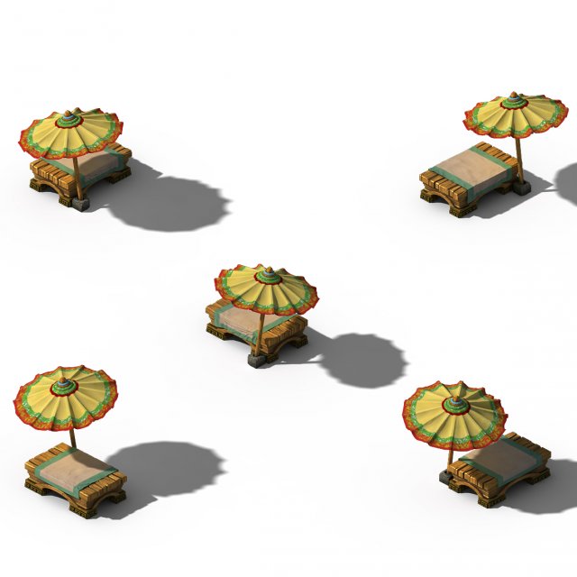 the shore of taihu lake - roadside rest chair 02 3D Модель .c4d .max .obj .3ds .fbx .stl .blend 
