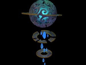 peach blossom island - basilica - rotary magic ball Modelo 3D
