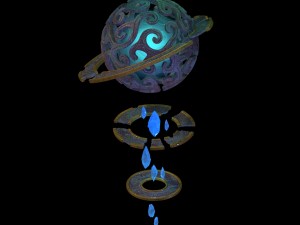 peach blossom island - basilica - rotary magic ball Modelo 3D