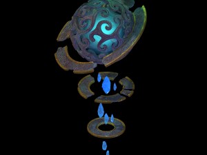 peach blossom island - basilica - rotary magic ball Modelo 3D