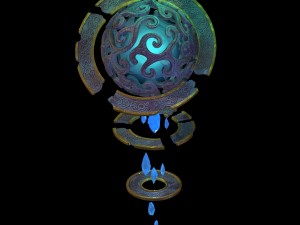 peach blossom island - basilica - rotary magic ball Modelo 3D