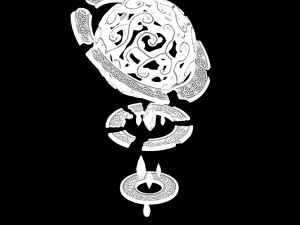 peach blossom island - basilica - rotary magic ball Modelo 3D