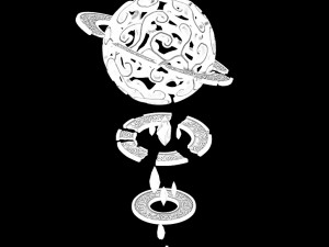peach blossom island - basilica - rotary magic ball Modelo 3D