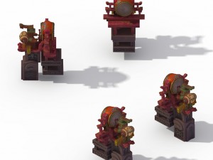 peach blossom island - robot wars drums 3D Model