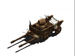 war tools - cast stone car Modèle 3D