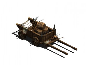 war tools - cast stone car 3D 모델