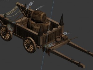 war tools - cast stone car 3D 모델
