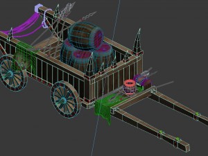 war tools - cast stone car 3D 모델