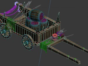 war tools - cast stone car 3D Model