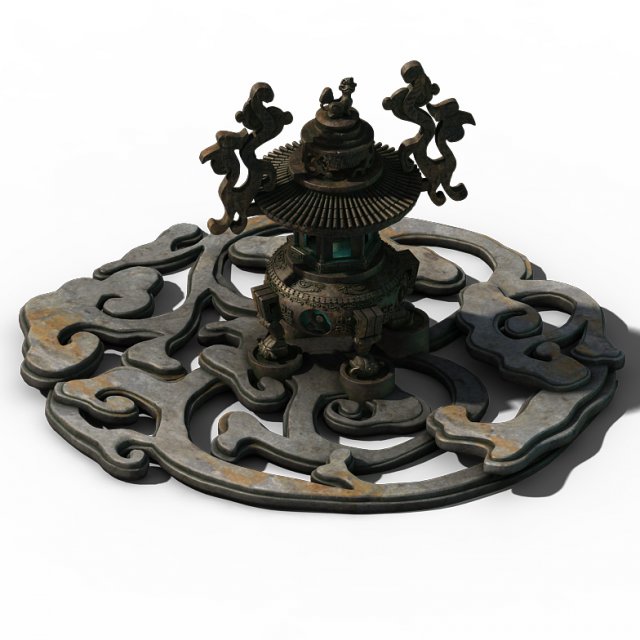 zhongnanshan - refining drug tripod 3D-Modell .c4d .max .obj .3ds .fbx .stl .blend 