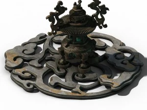 中南山 - 精製薬物三脚 3Dモデル