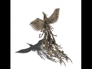 suzaku - bronze stone carving 3D Model