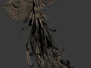 suzaku - bronze stone carving 3D Model