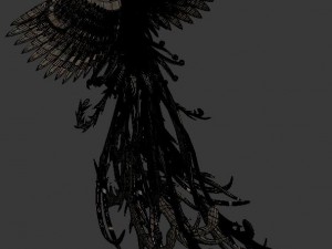 suzaku - bronze stone carving 3D Model