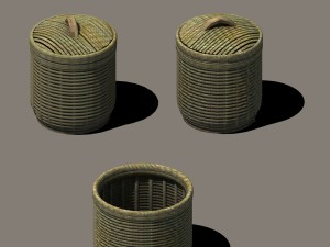 bamboo basket 032 3D Модель