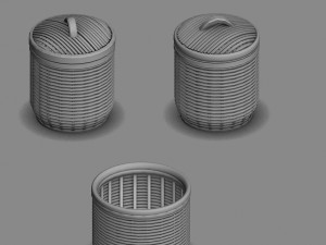 bamboo basket 032 3D Модель