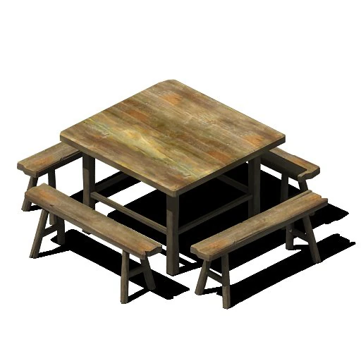 tables and chairs combination 3D Model .c4d .max .obj .3ds .fbx .stl .blend