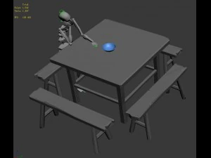 tables and chairs combination 3D Model