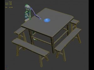 tables and chairs combination 3D Model