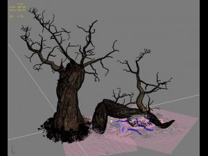 barracks - desert dead tree 01 3D Model
