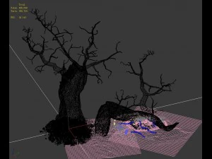 barracks - desert dead tree 01 3D Model