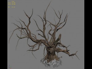 barracks - desert dead tree 02 3D Model