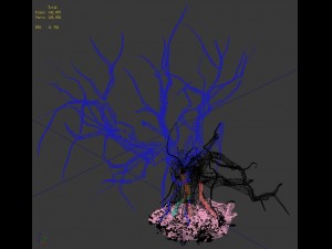 barracks - desert dead tree 02 3D Model