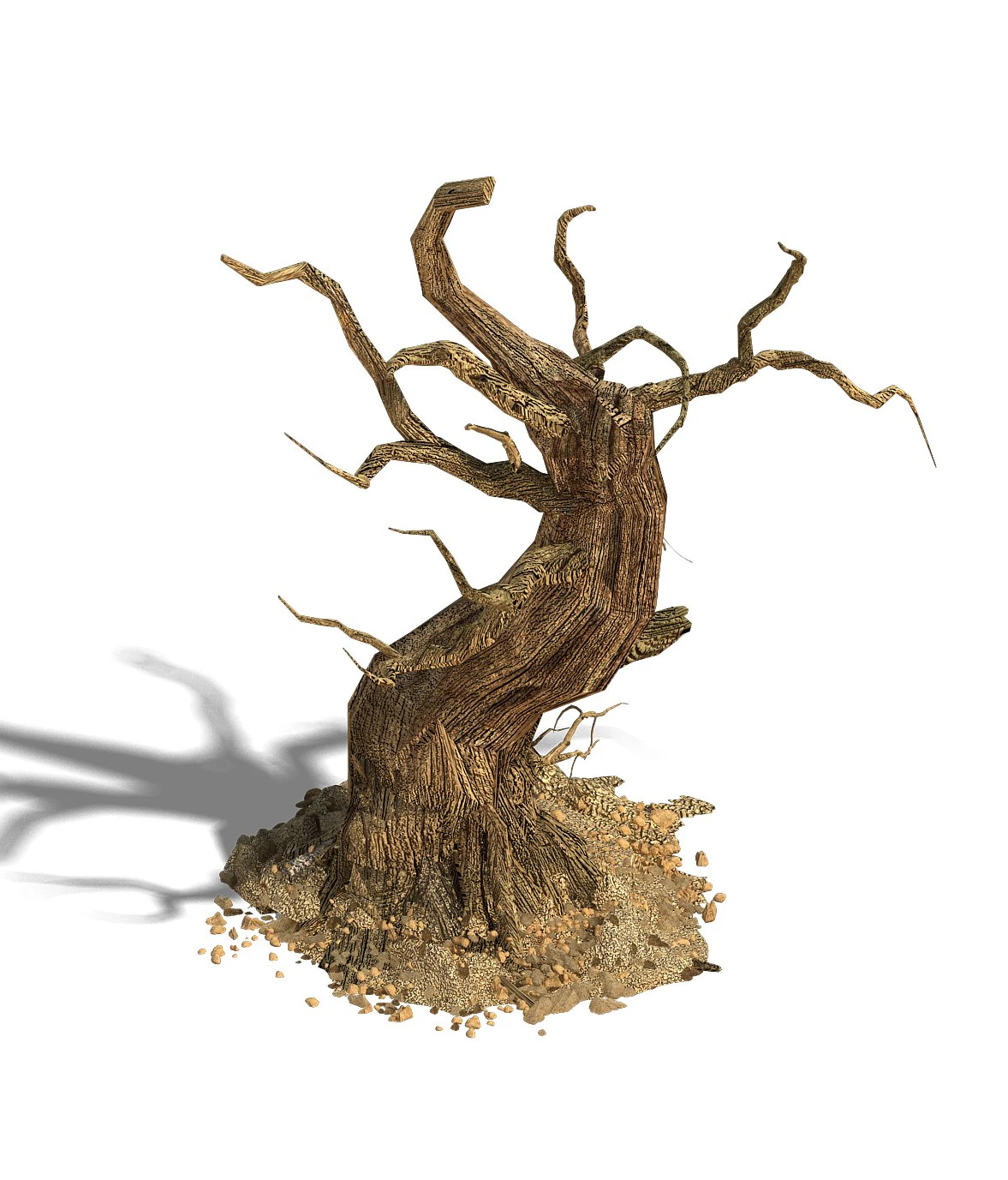 barracks - desert dead tree 05 3D Model .c4d .max .obj .3ds .fbx .stl .blend