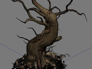 barracks - desert dead tree 05 3D Model