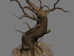 barracks - desert dead tree 05 3D Модель