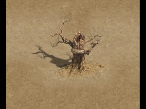 barracks - desert dead tree 06 3D Model