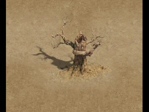 barracks - desert dead tree 06 3D Model