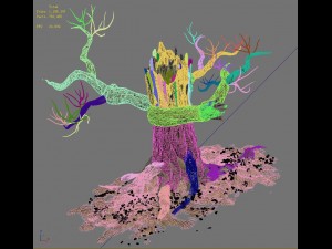 barracks - desert dead tree 06 3D Model