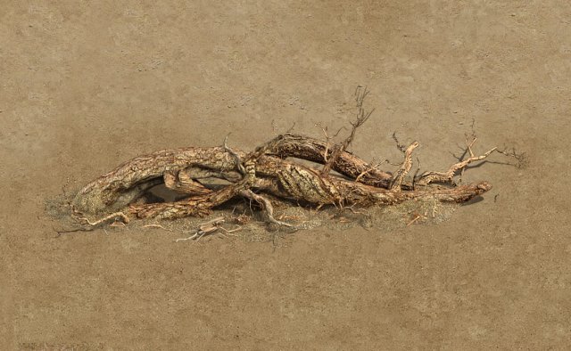 barracks - desert dead tree 07 Modello 3D .c4d .max .obj .3ds .fbx .stl .blend 