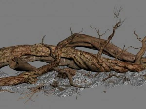 barracks - desert dead tree 07 3D Model