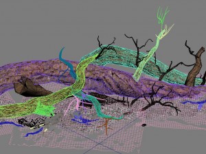 barracks - desert dead tree 07 Modello 3D